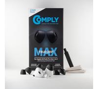 Comply TrueGrip MAX | Premium Memory Foam Replacement Eartips for Apple AirPods Pro (1 & 2 Generation) | SmartSkin™ Technology | Black, Medium, 3 Pairs