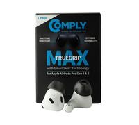 Comply TrueGrip MAX | Premium Memory Foam Replacement Eartips for Apple AirPods Pro (1 & 2 Generation) | SmartSkin™ Technology | Black, Medium, 1 Pair