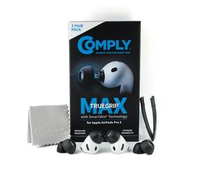 Comply TrueGrip MAX | Premium Memory Foam Replacement Eartips for Apple AirPods Pro (3 Generation) | SmartSkin Technology | Superior Noise Isolation | Black, Medium, 3 Pairs