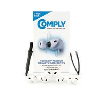 Comply TrueGrip Premium Memory Foam Replacement Ear Tips | For Apple AirPods Pro Gen 3, Long Lasting Comfort, Superior Noise Isolation, White Small (3 Pairs)