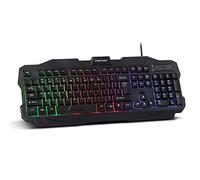 Compoint Gaming Keyboard RGB Illumination USB Wired for PC Gamers, PS4, PS5, Laptop, Xbox, MAC, Smart TV Quiet Computer backlight Keyboard, Wrist Rest, Dust Resistant Silent Mechanical UK Layout