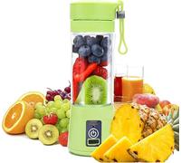 COMPOLICY Portable Blender 380ml, USB Rechargeable Mini Blender for Home, 6 Stainless Steel Blades, 2000mAh Battery, Smoothie Maker for Juice, Baby Food & Milkshakes - Green