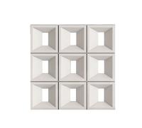Component Bricks Partition Wall Panel 3D DIY Panel Screens Partition for Bedroom Dining Sitting Hotel PU Hollow Wall Dividers Room Decor 18/9 Grid Blocks Hollow Art Background Wall(A,60 * 60cm)