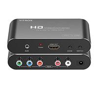 Component to HDMI Converter Upscaler, YPbPr to HDMI Converter Upscaler Support 1080P for Wii, PS2, PS3, Xbox 360, Blu ray Player, DVD and More