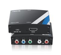 Component to HDMI Converter, YPbPr component 5RCA RGB+R/L Audio to HDMI converter, Component YPbPr to hdmi Adapter Supports 1080P Video Audio converter Adapter for DVD PS2/3 Xbox 360 to HDTV Monitor