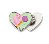 compose song microph Heart Metal Pin Brooch Clip Love