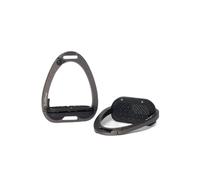 LeMieux Vector Balance Stirrup - New Generation - Spring Loaded Hinged Arm - 5° Tilted Ergonomic Footplate - Carbon