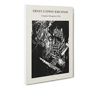 Composer Klemperer By Ernst Ludwig Kirchner Canvas Print | Gallery Wrapped 30mm Frame Wall Art | 20x14 inches | Ready to Hang | Surrealist Picture | Living Room Bedroom Lounge Office