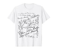 Composer signatures Bach Beethoven Mahler Mozart Rossini Value Graphic T-Shirt