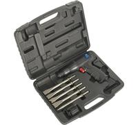 Composite Air Hammer Kit - Long Stroke - 5 Steel Chisels - Storage Case