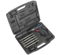 Composite Air Hammer Kit - Medium Stroke - 5 Steel Chisels - Storage Case