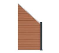MonsterShop Composite Composite Angled Fence Panel - Brown