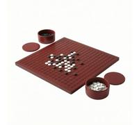 Composite Board Game Traditional Wooden, 42 42 8cm, MDF Go Set With Storage Bowls
