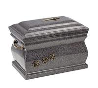 Composite Cremation Casket Funeral Ashes urn for Adultr Unique Memorial URN (Dark Gray, Plain)