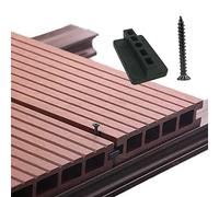 Composite Decking Clips, 100 Pcs 6mm Hidden Fasteners/Plastic Fixings, Fastener Board Clip with Black Screws