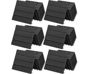 Composite Decking Tiles 66Pcs Anthracite 30x30cm