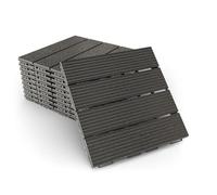 Composite Decking Tiles | Patio, Balcony, Concrete, Hot Tub Deck Tiles | 30x30cm Square Connect Flooring | Easy Installation | Low Maintenance | Great Drainage I (Tile Corner 1 pcs)