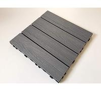 Composite Decking Tiles - Silver Grey - Luxury Tiles - Patio, Terrace, Balcony