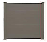 Composite Fence Complete Strong Boards and Aluminium Component Not PVC (Grey Full Board Fence 6ft)