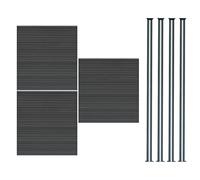 Composite Fence Panels Corner Pieces Posts Gates 6ft Board Plastic Fencing Slats