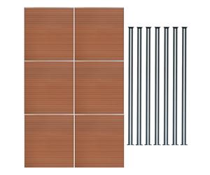 Composite Fence Panels Corner Pieces Posts Gates 6ft Board Plastic Fencing Slats