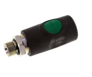 Composite material DN 7.4 Safety Air Coupling Socket with Push Button G 3/8 inch Male