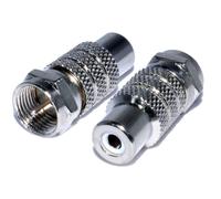 Composite Phono Female Socket to F Type Screw On Male Plug Connection