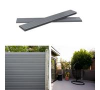 Composite Plastic Fencing Panels - Liniar Fencing Fence Board - Carbon Grey 6Ft (W) X 5Ft (H)