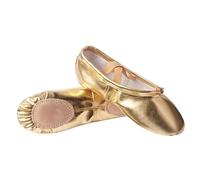 Composite PU Leather Ballet Dance Shoes Professional Soft Women Split Sole Pink Black Wholesale Ballerina Dancing Shoe(Gold,10)