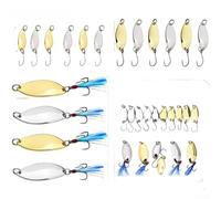 Composite Sinking Lures With Feather Hooks Zinc Alloy Material For Realistic Swimming Action Bass Trout Walleye Pike Fishing(16)
