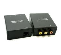 Composite Video & Audio Over Ethernet LAN Extender 300m Stereo RJ45 Balun Lead