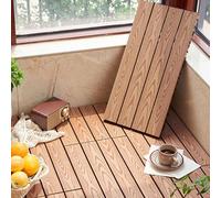 Composite Wood Decking Tiles for Outdoor Spaces - Interlocking Drainage Design for Gardens and Decks