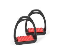 "COMPOSITI" REFLEX STIRRUPS HORSE EQUESTRIAN RIDING TACK [RED] [ONE SIZE]