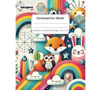 Composition Book: A Colorful Composition Notebook with Playful Animals - Wide Ruled, 200 Pages (100 Sheets), 7-1/2 x 9-3/4
