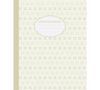 Composition Book: Aesthetic College Ruled Notebook with 110 Pages Stylish Green Tile Design 75 x 925 Inches for School Journaling and Daily Writing for Women girls teen and tweens