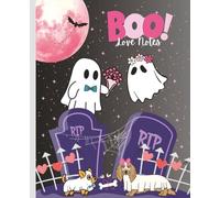 Composition Book: Boo! Love Notes: Cute Pink, Purple, and Black Ghost and Dog Valentine College Ruled Notebook/Ghost Background Pages/Cute Ghost on ... Pages/Holiday & Everyday Fun: Boo! Love Notes