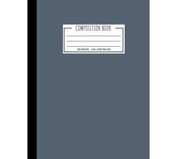 Composition Book: College Ruled Black Corral Composition Notebook, Dark Gray Workbook, 100 pages