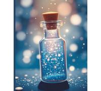 Composition book: Stardust Vial Notebook | College Ruled | Mystical Journal with Magical Bottle Design | 7.5 x 9.25 in, 100 Pages