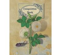 Composition book: Vintage flower notebook journal - White rose of York