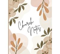 Composition Church Notebook | Blooming Faith Journal: Cute Trendy Floral design | Gift Idea for Kids, Teens, Adults | 120 pages, College ruled, 7.5 x 9.25