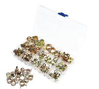 Composition Demolition Watches for Car,Easy Installation 100 Pieces | 10 Sizes Metal Clamps For Car Hoses - For Engine Repair Boat Maintenance Plumbing Lawn Mower Mechanics And
