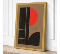 Composition Geometric Canvas Wall Art Print 36x24 Inch