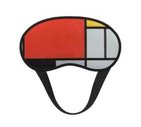 Composition in Red Yellow Blue and Black Print Adjustable Eye Cover for Sleeping, Comfortable, Pressure-Free and Breathable Sleeping Masks