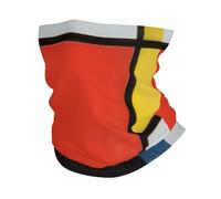 Composition In Red Yellow Blue And Black Print Neck Warmer Ultra-Soft, Stretchy Neck Gaiter Winter Neck Gaiter Warmer For Menand Women