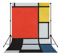 Composition In Red Yellow Blue And Black Print Photo Studio Background 5x7ft Soft Photo Backdrop Curtain For Studio Content Creator Equipment