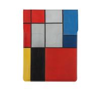 Composition in Red Yellow Blue and Black Printed Laptop Sleeve Bag 13-Inch - Leather Laptop Sleeve Case Shockproof Protective Computer Cover Bag