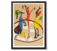 Composition Jackson Pollock Print, Abstract Expressionist Splatter Painting Poster, Iconic Art For Modern Interiors, Wall Decor for Home, Office, A5 (Black Frame) - 24.1x17.9cm