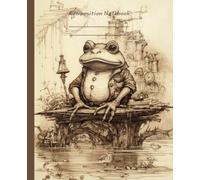 Composition Note: Frog & Pond Vintage Illustration: Vintage notebook for school, university, office, and workplace