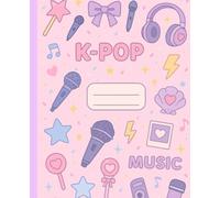 Composition Notebook: 110+ College Ruled K-Pop Music Vibes Pages Size 7.5x9.25 for Kids Teens and Adults