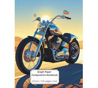 Composition Notebook: 4x4 Graph Paper | 8.5 x 11 Inches | 120 Pages | Bold Chopper Motorcycle Cover | Great for Drawing, Math, and Creative Notes